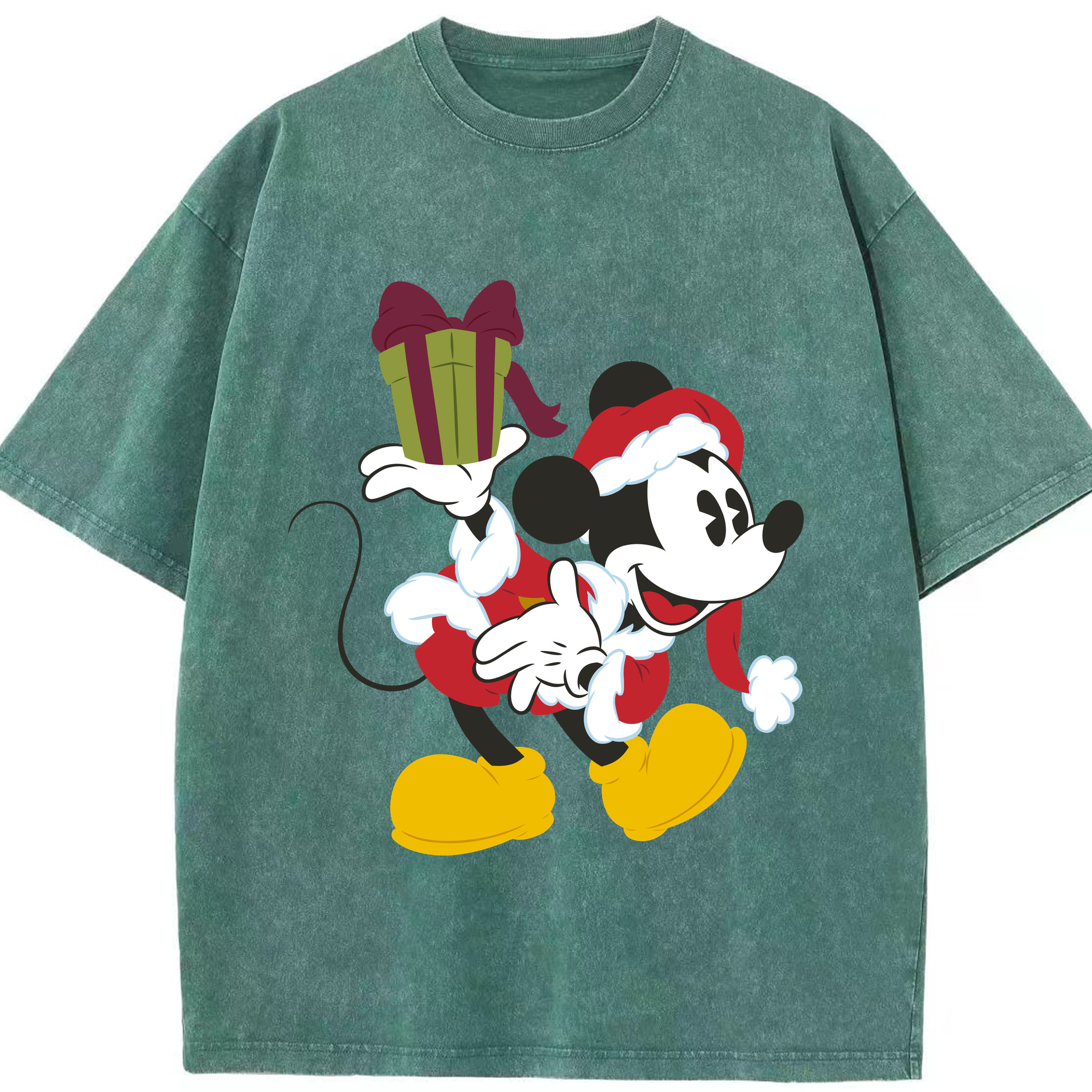 （画像用） ミッキーマウス Mickey Mouse 綿100% ヴィンテージ風 半袖Tシャツ（フロントプリント）